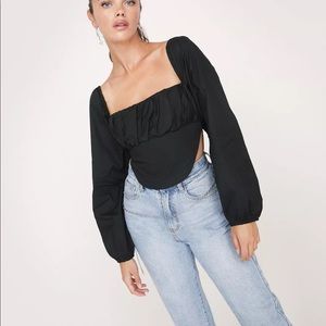Square Neck corset top Nasty Gal